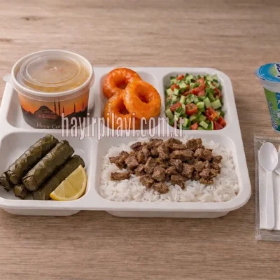 Etli Mevlüt Pilavı ve Mevlüt Yemeği Menü Yaprak Sarmalı