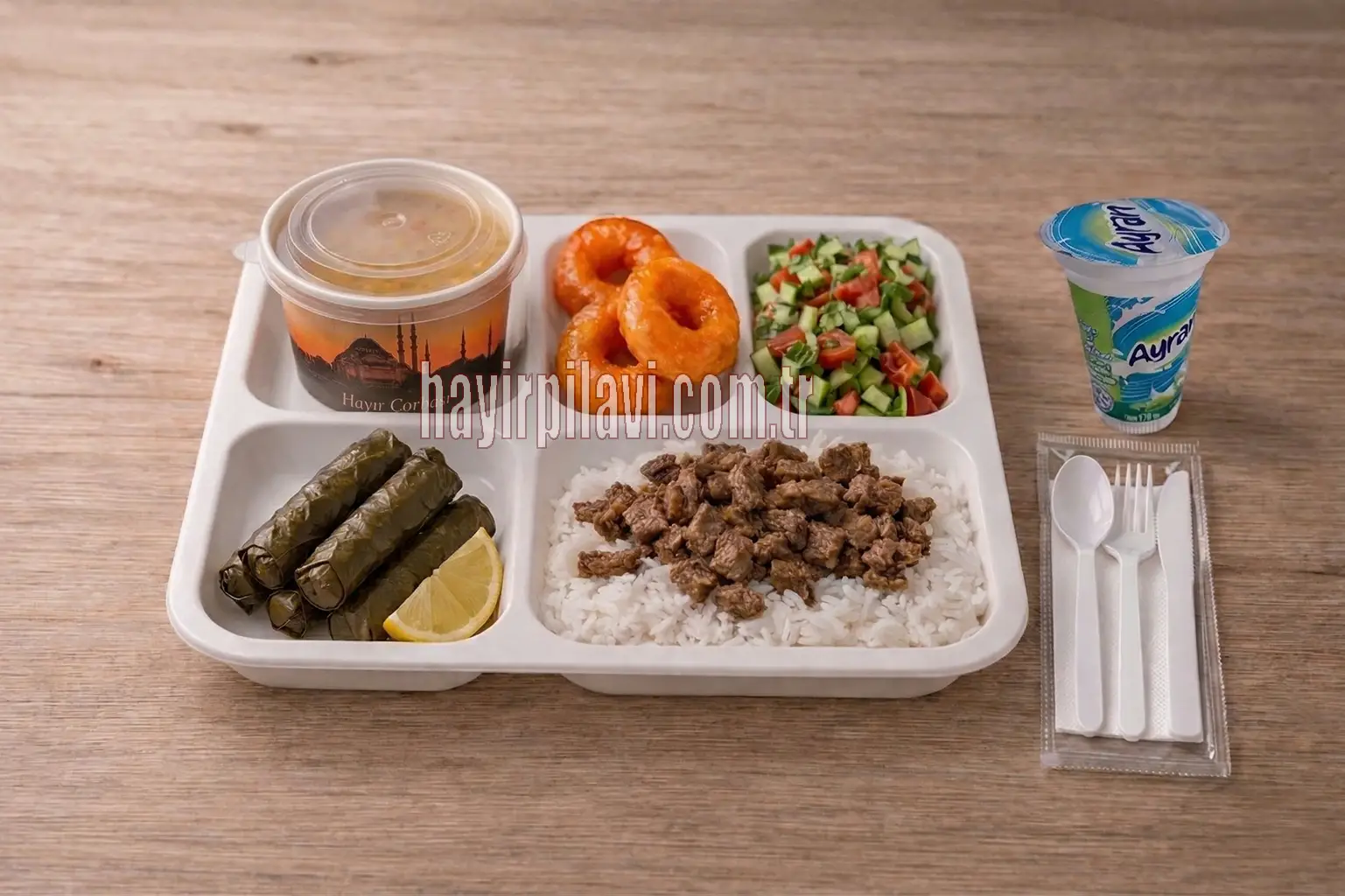 Etli Mevlüt Pilavı ve Mevlüt Yemeği Menü Yaprak Sarmalı